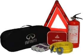 Набір автомобіліста Poputchik 01-086-k чорний Infiniti