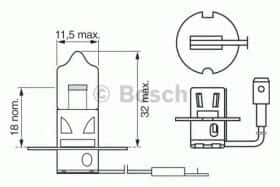 Автолампа Bosch Rallye H3 PK22s 100 W 1987302036