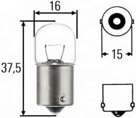 Автолампа Behr Hella Standard R5W BA15s 5 W прозора 8ga002071241