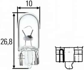 Автолампа Behr Hella Heavy Duty W3W W2,1x9,5d 3 W прозора 8GP003594241