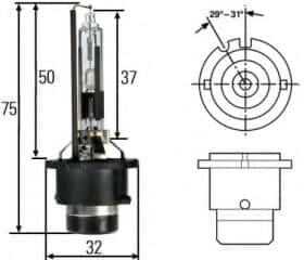 Автолампа Behr Hella Standard D2R  P32d-3 35 W прозрачная 8GS007001151