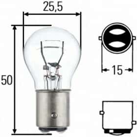 Автолампа Behr Hella Heavy Duty P21/5W BAY15d 5 W 21 W прозора 8GD002078011