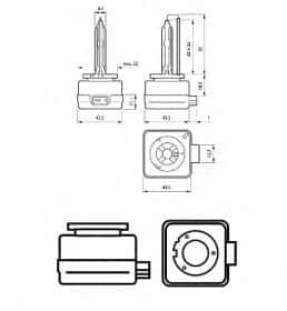 Автолампа Philips X-tremeVision D3S PK32d-5 35 W прозора 42403XVC1