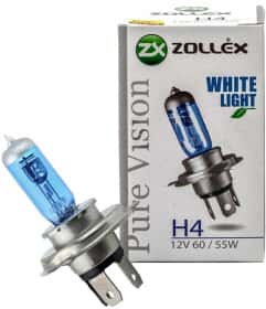 Автолампа Zollex Pure Vision White Light H4 P43t 55 W 60 W синя 61824