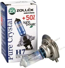 Автолампа Zollex Pure Crystal +50% Light Power H7 PX26d 55 W прозрачно-голубая 62024