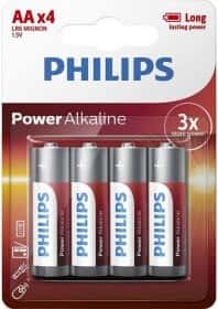Батарейка Philips Power Alkaline LR6P4B/10 AA (пальчикова) 1,5 V 4 шт