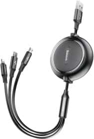Кабель 3 в 1 Baseus USB - Apple Lightning - type-C - Micro USB Golden Loop CAMLT-JH01 1,2 м
