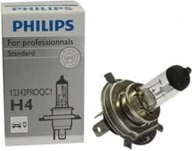 Автолампа Philips Standard H4 P43t-38 55 W 60 W прозрачная 12342PROQC1