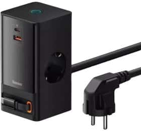 Сетевое зарядное устройство Baseus GaN5 PowerCombo Digital PowerStrip PSLR000301 65 Вт