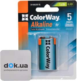 Батарейка Color Way Alkaline Power CW-BA6LR61-1BL PP3 (Krona) 9 V 1 шт