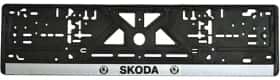 Рамка номерного знака Vitol 18471 колір чорний на Skoda