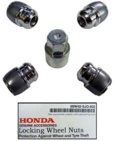 Комплект гайок-секреток із ключем Honda 08w42sjd602