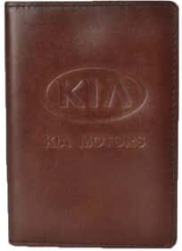 Портмоне-органайзер Poputchik 4024-029P з логотипом KIA колір коричневий