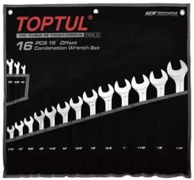 Набор ключей рожково-накидных Toptul GPBW1601 1/4"-1"1/4 16 шт