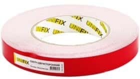 Двосторонній скотч UNIFIX PN-1910W на поліетиленовій основі 19 мм х 10 м