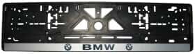 Рамка номерного знака Alca 50493 цвет чёрный с серебристым на BMW