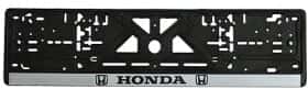 Рамка номерного знака Штурмовик 18423 цвет чёрный с серебристым на Honda