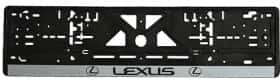Рамка номерного знака Штурмовик 18384 цвет чёрный с серебристым на Lexus