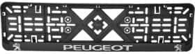 Рамка номерного знака Eurotermix 45385 цвет черный на Peugeot