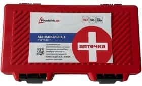 Аптечка автомобильная Poputchik АМА-1 в жестком чехле 02-076-П