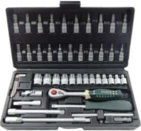Набір торцевих головок та компонентів Rockforce RF24625 1/4" (46 пр.)