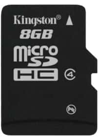 Карта памяти Kingston ﻿Single Pack microSDHC 8 ГБ