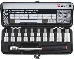 Набор торцевых головок и комплектующих Würth 096513110 1/2" (11 пр.)