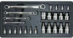 Набор торцевых головок и комплектующих Neo Tools 84-275 1/2", 1/4" (25 пр.)