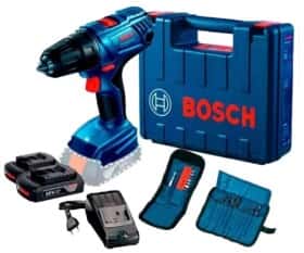 Шуруповерт Bosch аккумуляторный GSR 180-LI Professional (2 аккумулятора + ЗУ + насадки + чехол)