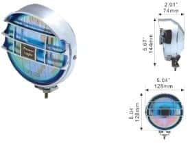 Дополнительная галогеновая фара DLAA LA-1090E-Y противотуманная 55 W