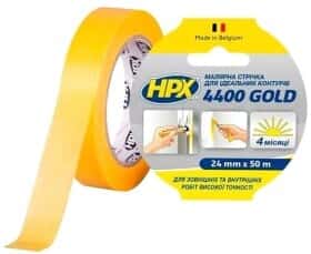 Малярный скотч HPX Gold FP2550 на бумажной основе 24 мм x 50 м