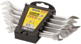 Набор ключей рожковых MasterTool 702106 6x7-16x17 мм 6 шт