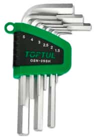 Набор ключей шестигранных Toptul GSN-09SH 1,5-10 мм 9 шт