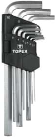 Набір ключів шестигранних Topex 35D956 1,5-10 мм 9 шт
