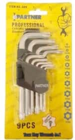 Набор ключей TORX Partner PA-609 T10H-T50H 9 шт