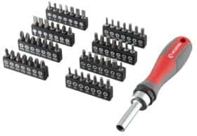 Отвертка реверсивная с набором бит Intertool VT-3361