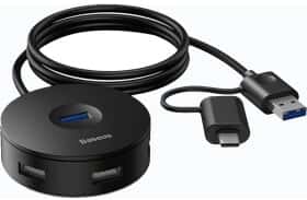 Переходник Baseus Flexible CAHUB-GA01 USB - USB type-C