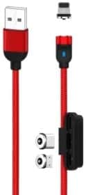 Кабель 3 в 1 XO USB - Apple Lightning - type-C - Micro USB XO-NB128-RD 1 м