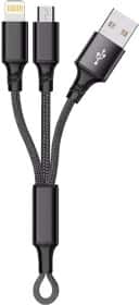 Кабель 2 в 1 XoKo SC-205-BK USB - Apple Lighting - Micro USB 0,2 м