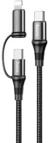 Кабель 2 в 1 Hoco X50 00000082720 Apple Lightning - type-C - type-C 1 м
