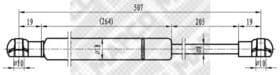Газовый упор багажника