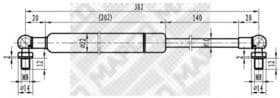 Газовый упор багажника