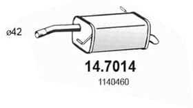 Глушник вихлопних газів кінцевий