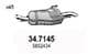 34.7145 Asso Глушитель выхлопных газов конечный для Opel Zafira