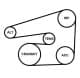 5pk1665xs Gates Поликлиновой ремень для Opel Karl