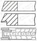 08-320400-10 Goetze Комплект поршневых колец для Porsche 944