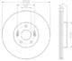 8DD 355 109-301 Hella Pagid Гальмівний диск для Renault Laguna
