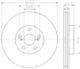 8DD 355 111-631 Hella Pagid Тормозной диск для Toyota Avensis