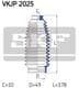 VKJP 2025 SKF Пильник кермової рейки