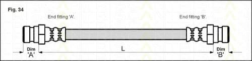 8150 23108 Triscan Тормозной шланг для Mercedes G-modell